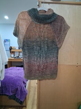 Ombre Cable Knit Cowl-Neck Sweater Tunic - Women's
